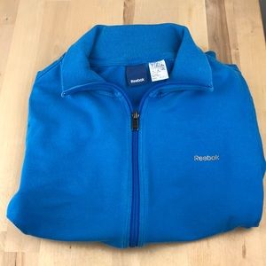 Reebok, blue zip sweater, Size woman US M